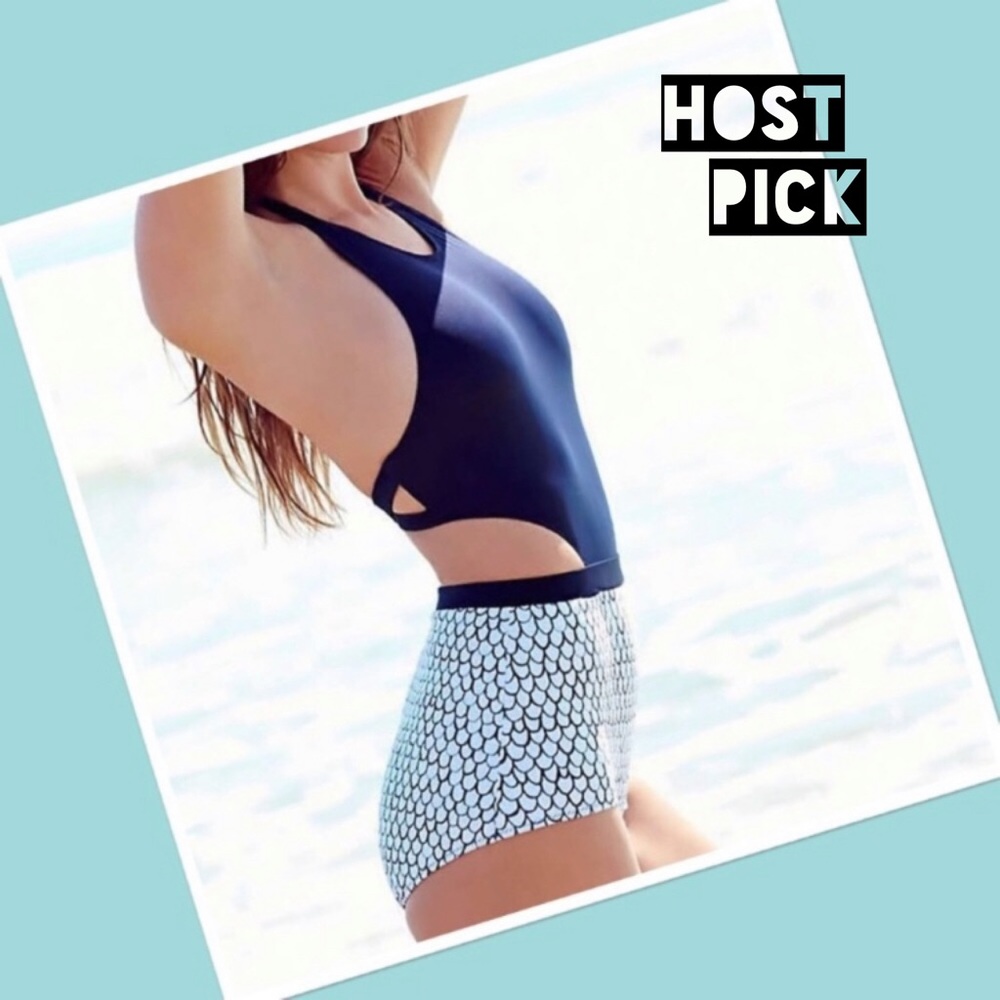 ❤️HP!❤️ Sexy one-piece blue mermaid swimsuit